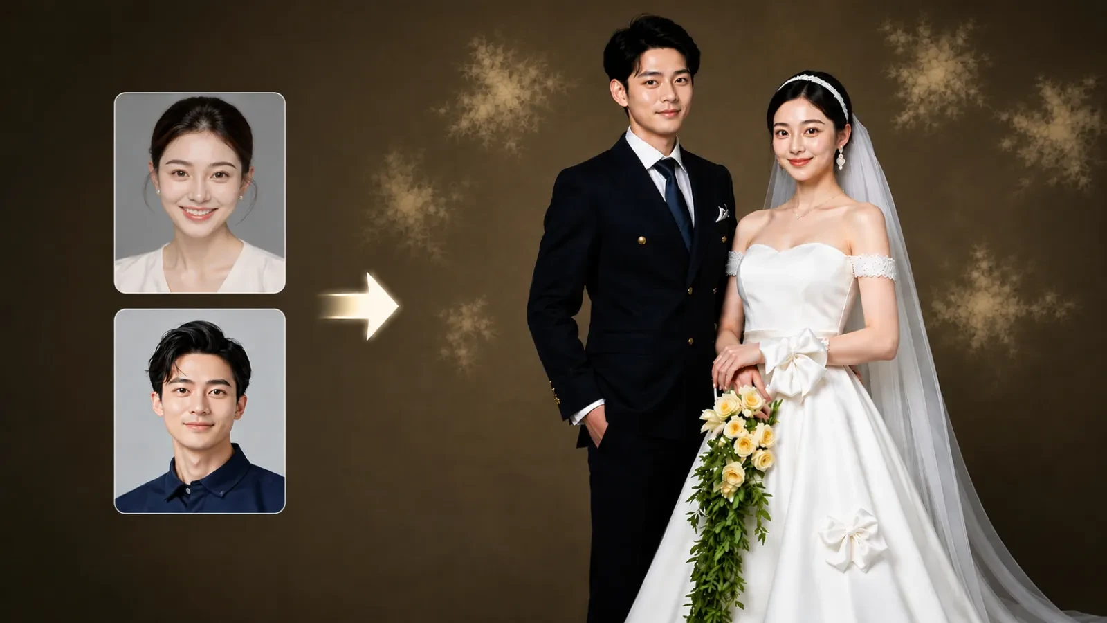 imgAk AI婚纱照摄影馆,一键生成高级影楼级婚纱写真