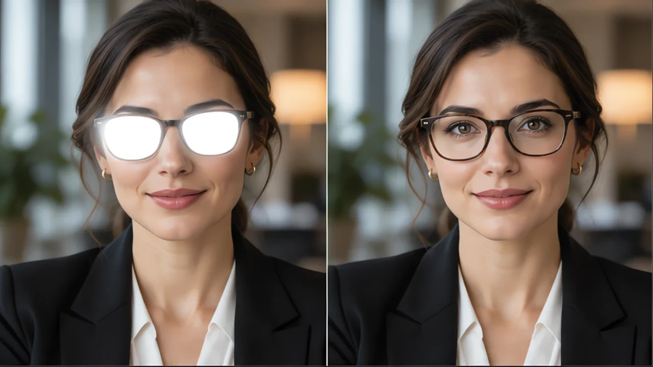 Remove glasses glare