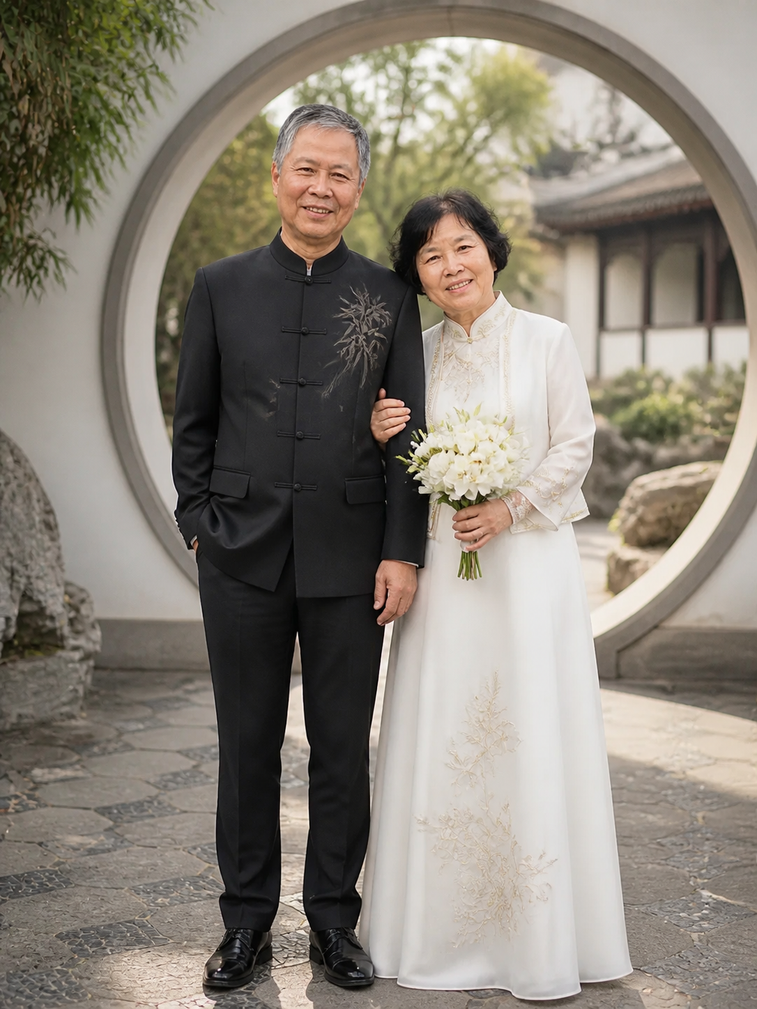 老年夫妻AI婚纱照定制/中式园林 - Styling hero photo (start here)