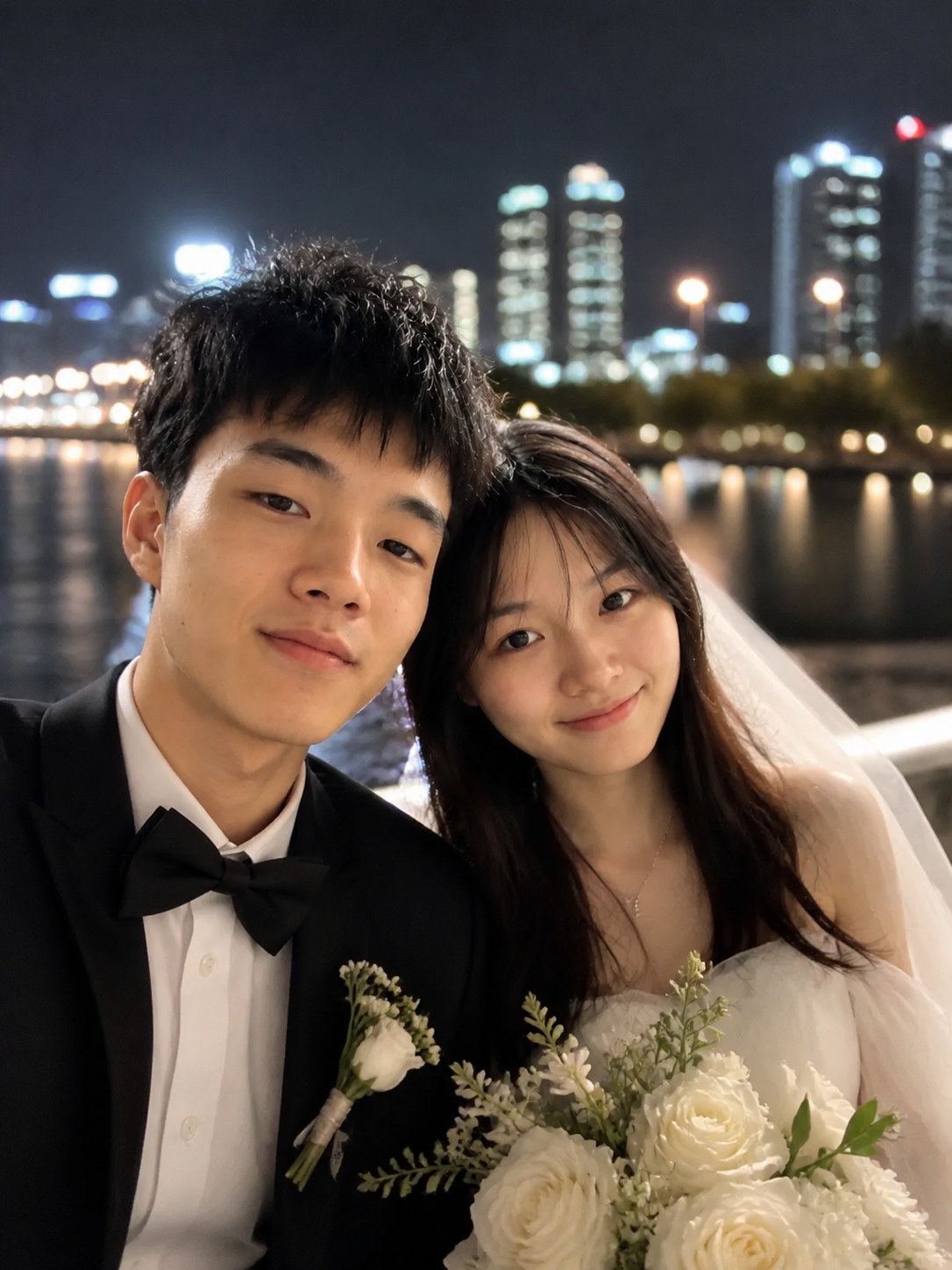 情侣合照秒变城市夜景婚纱照 - Natural interaction